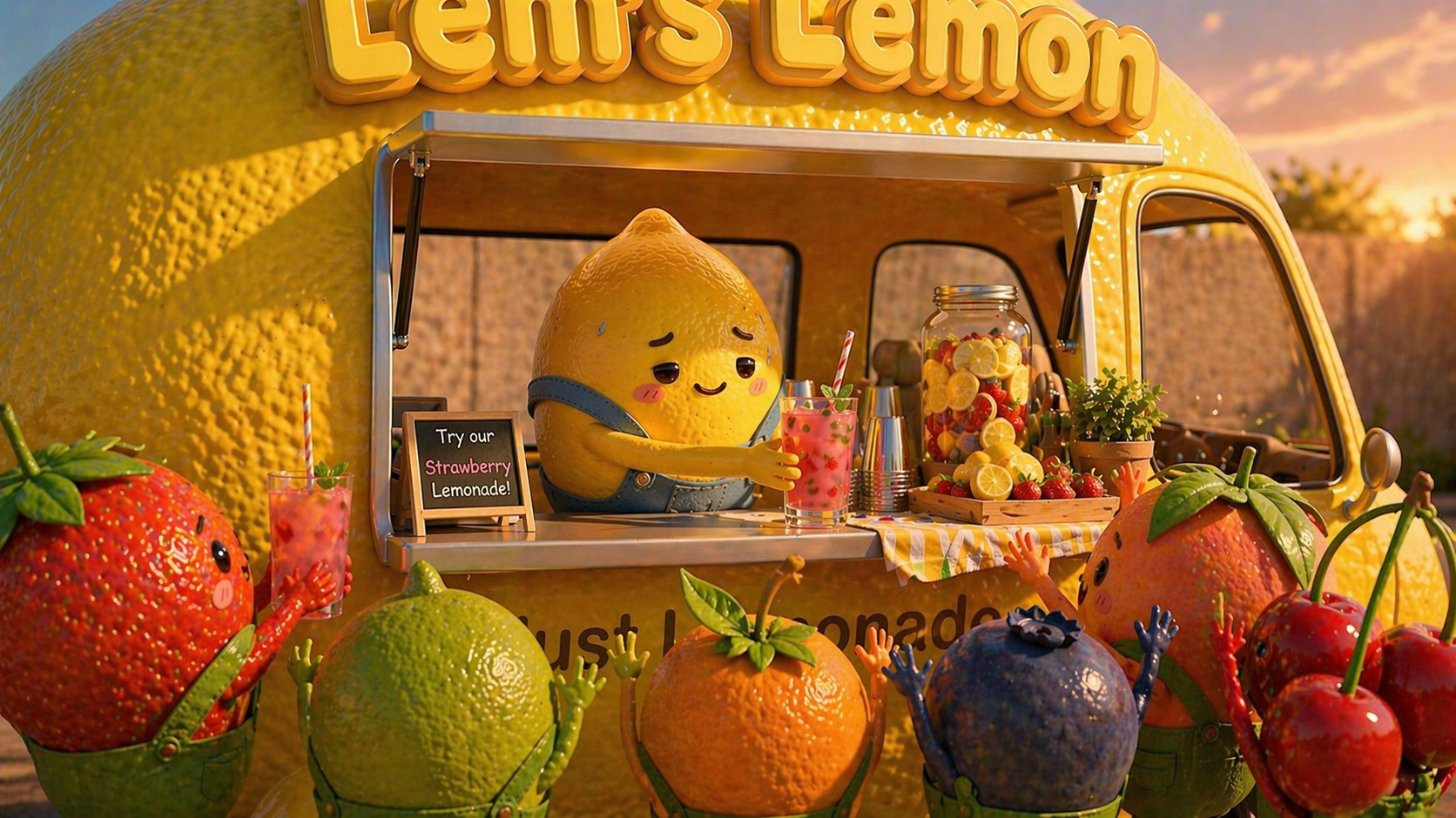 golden hour at lem's truck