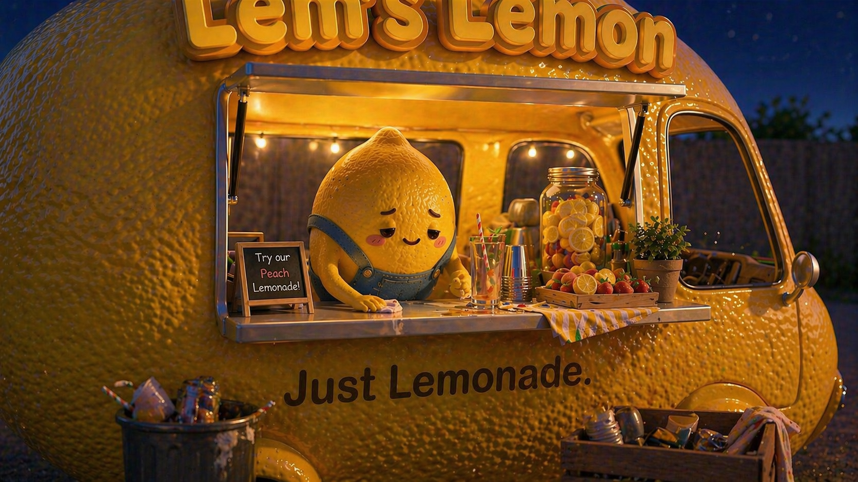 night cleanup at lem's truck